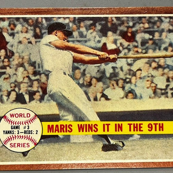 1962 Topps ROGER MARIS WINS IT IN THE 9TH Card #234 EX-MT+ Baseball Yankees NICE - Picture 1 of 3